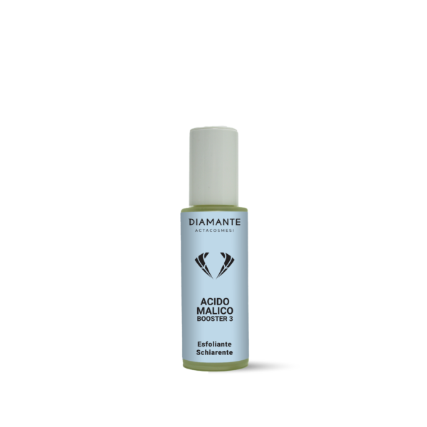 Acido Malico Booster 3, un siero esfoliante e schiarente con Acido Malico al 7%, ideale per tutti i tipi di pelle.
